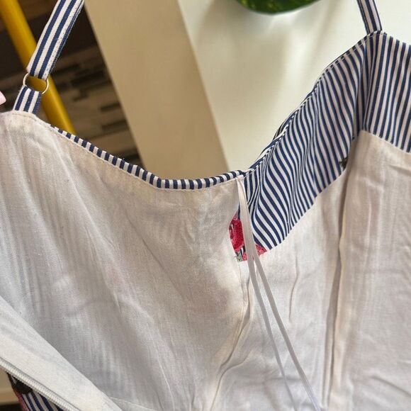 Striped Dress with Floral Embroidery - Picture 6 of 8